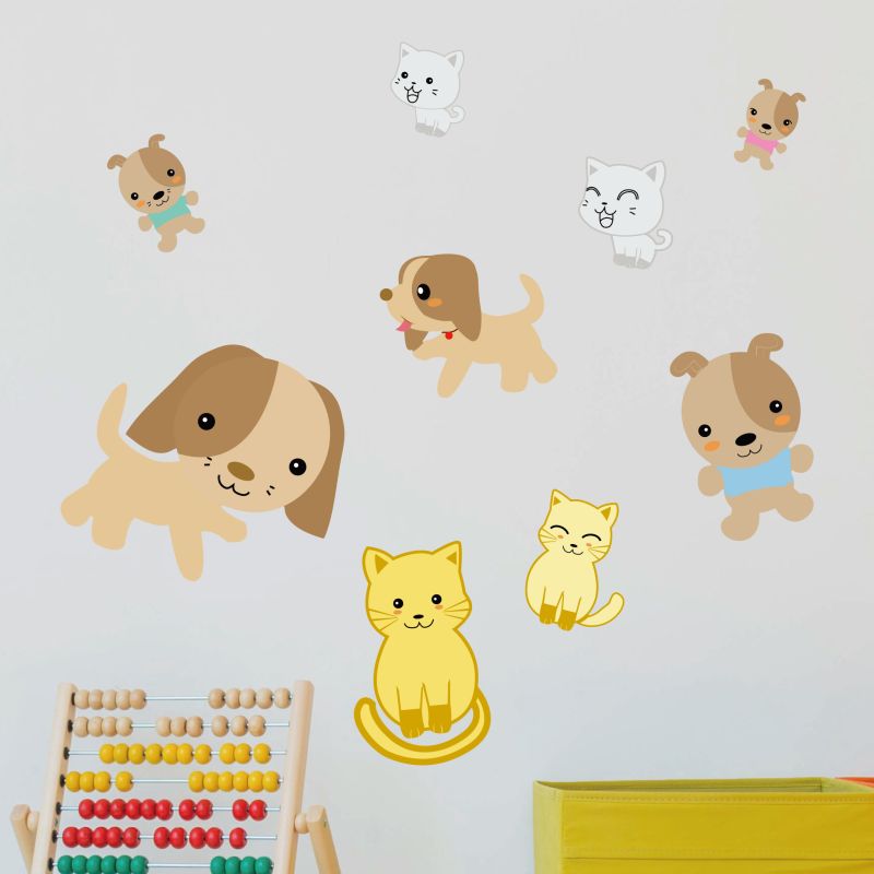 Cats & Dogs Wall Stickers